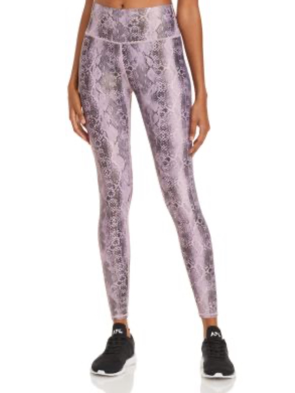Aqua metallic snake print leggings